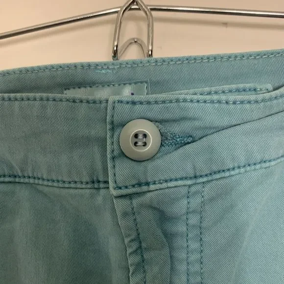 Mother The Catch All Prep Ankle Crop Womens 32 Nile Blue Pants Killing Time NWT